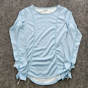 Simms Shirt Womens‎ Medium Light Blue Long Sleeve Fishing Performance Polyester